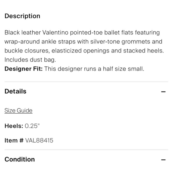 Valentino pointed toe ballet flats, 39.5 - Picture 14 of 16